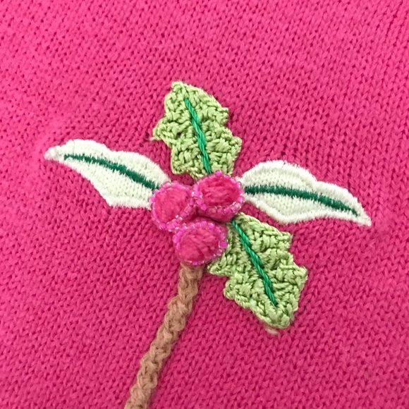 QUACKER FACTORY Zip Cardigan Sweater Whimsical Palm Tree Pink Women’s Size 1X 2X - Picture 15 of 16